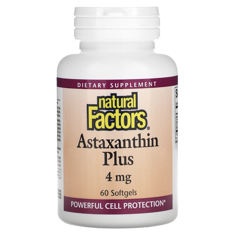 Natural Factors Astaxanthin Plus 4 mg 60 Softgels 1 Natural Factors Astaxanthin Plus 4 mg 60 Softgels 068958010137