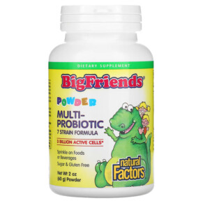 Natural Factors BigFriends Multi-Probiotic Powder 3 Billion 2 oz (60 g) 068958018515