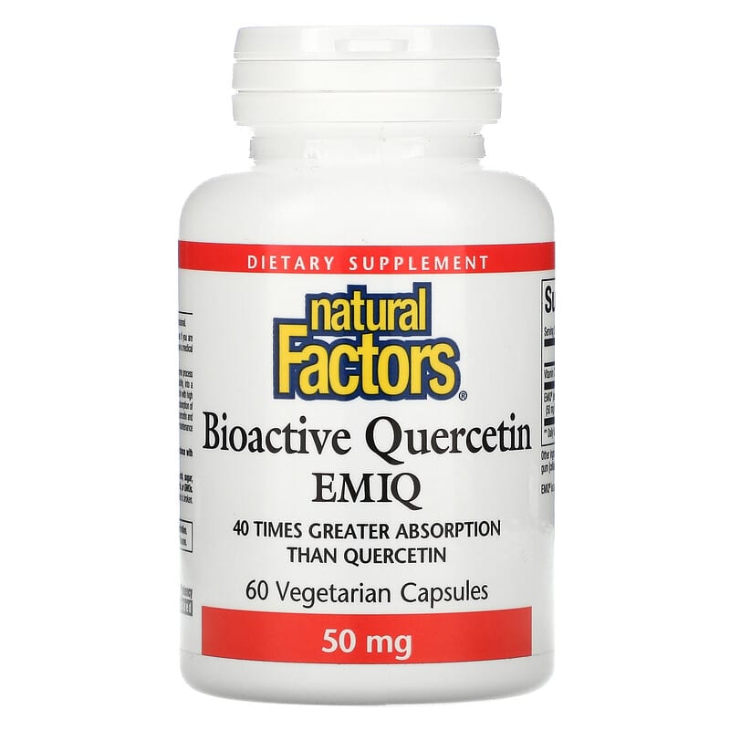 Natural Factors Bioactive Quercetin EMIQ 50 mg 60 Vegetarian Capsule 1 Natural Factors Bioactive Quercetin EMIQ 50 mg 60 Vegetarian Capsule 068958013817