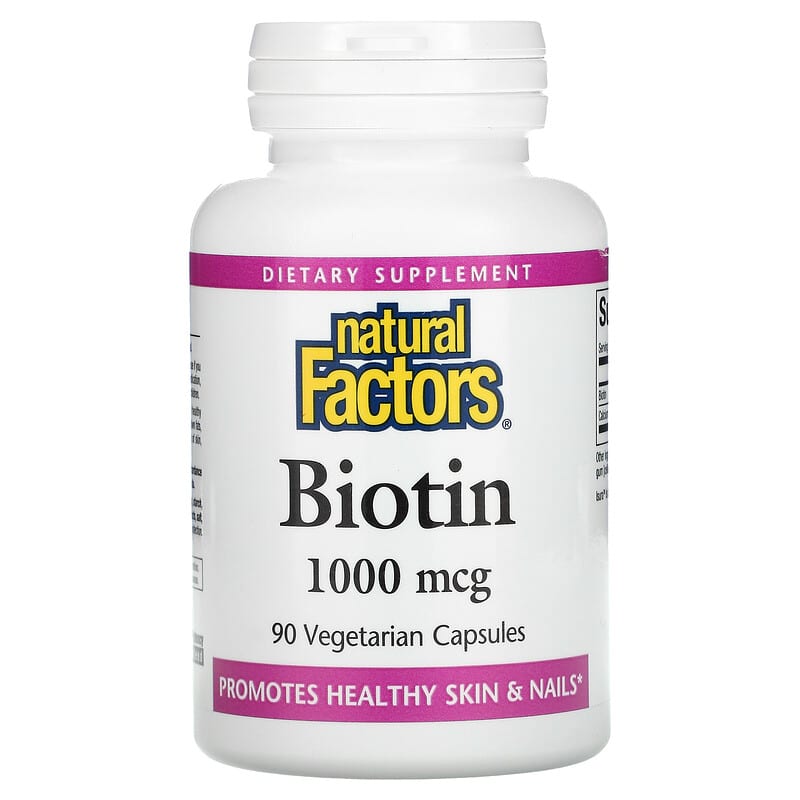 Natural Factors Biotin 1,000 mcg 90 viên 1 Natural Factors Biotin 1.000 mcg 90 Vegetarian Capsules 068958012612