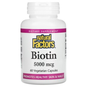 Natural Factors Biotin 5.000 mcg 60 Vegetarian Capsules 068958012629
