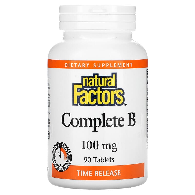 Natural Factors Complete B 100 mg 90 viên 1 Natural Factors Complete B 100 mg 90 Tablets 068958011417