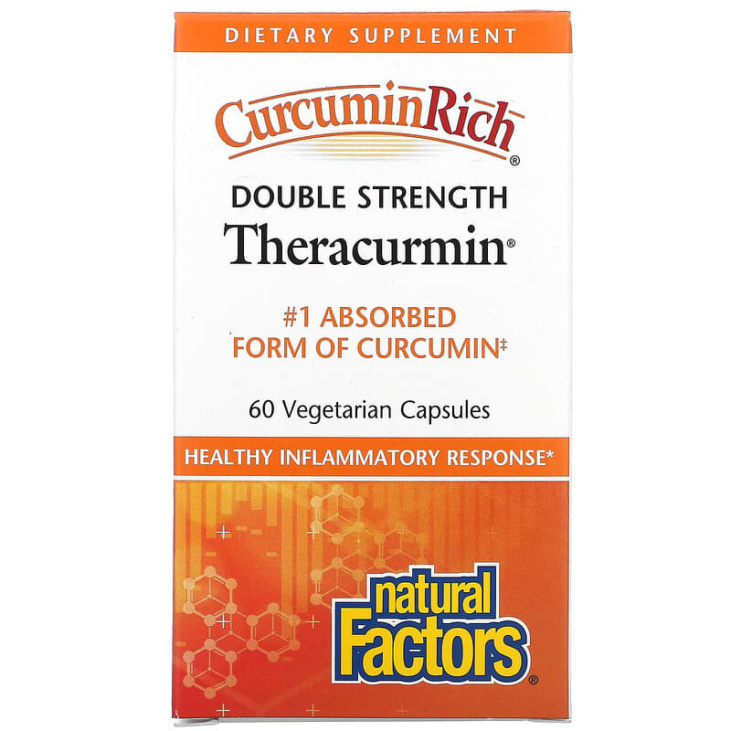 Natural Factors CurcuminRich Double Strength Theracurmin 60 Vegetarian Capsules 1 Natural Factors CurcuminRich Double Strength Theracurmin 60 Vegetarian Capsules 068958045443