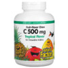 Natural Factors Vitamin C Tropical 500 mg 90 Chewable Wafers 3 Natural Factors Fruit-Flavor Chew Vitamin C Tropical 500 mg 90 Chewable Wafers 068958013282