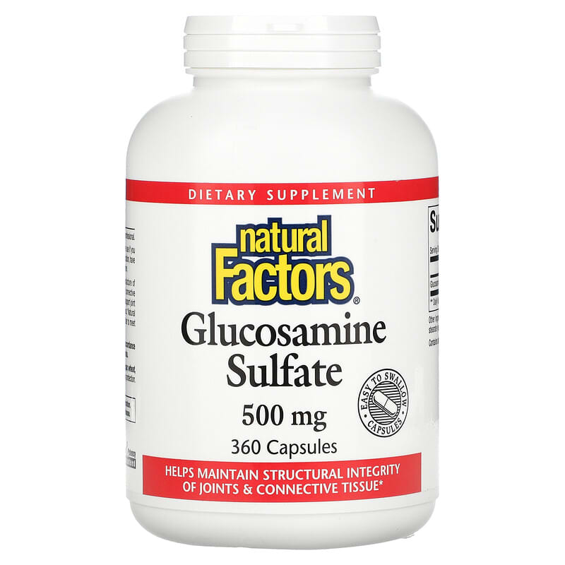 Natural Factors Glucosamine Sulfate 500 mg 360 Capsules 1 Natural Factors Glucosamine Sulfate 500 mg 360 Capsules 068958265612