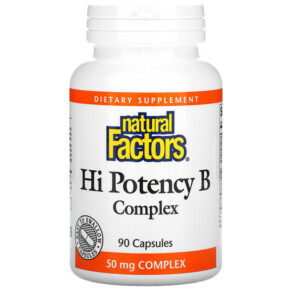 Natural Factors Hi Potency B Complex 90 Capsules 068958011219
