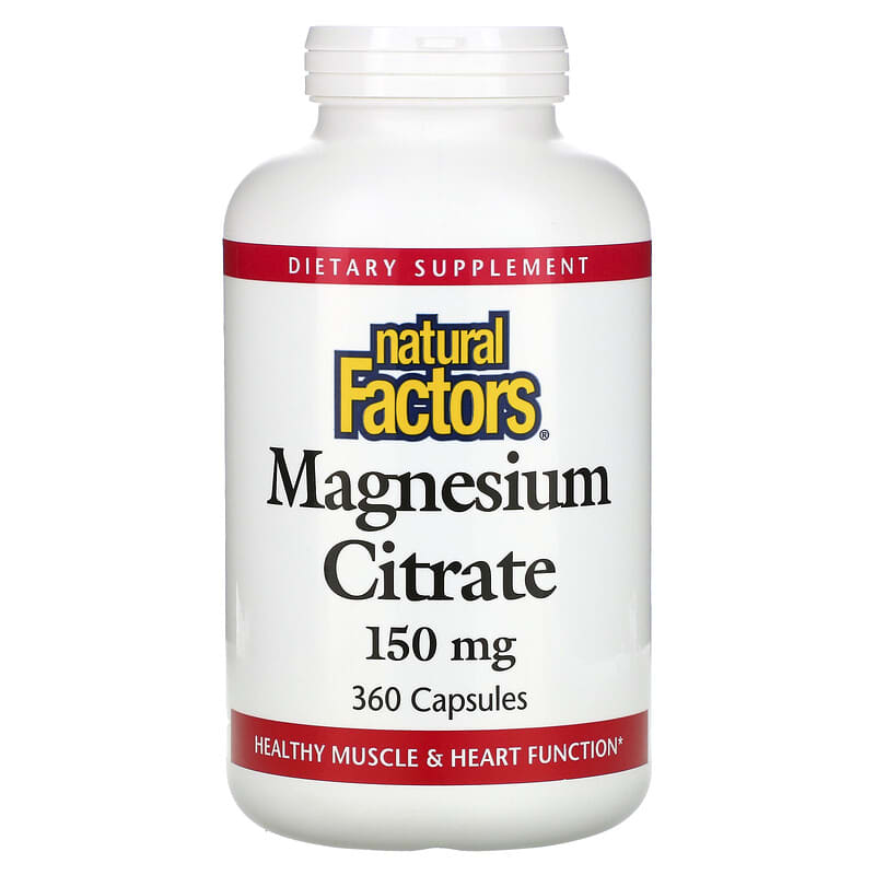 Natural Factors Magnesium Citrate 150 mg 360 viên 1 Natural Factors Magnesium Citrate 150 mg 360 Capsules 068958016559