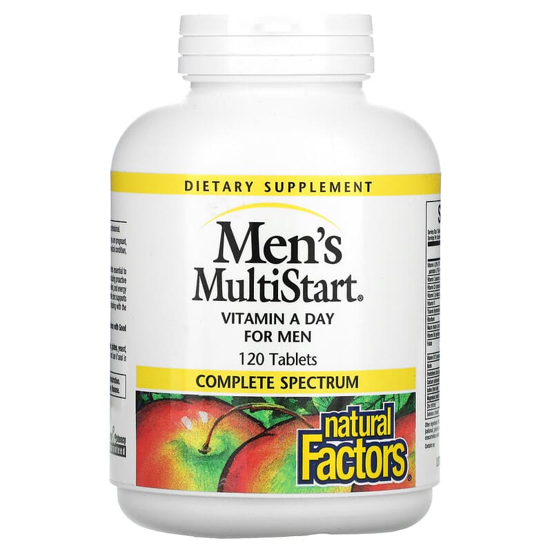 Natural Factors Men's MultiStart Vitamin A Day for Men 120 viên 1 Natural Factors Men's MultiStart Vitamin A Day for Men 120 Tablets 068958015705