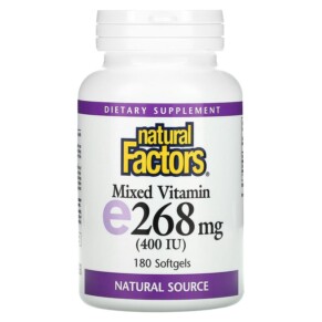 Natural Factors Mixed Vitamin E 268 mg (400 IU) 180 Softgels 068958014227