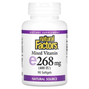 Natural Factors Mixed Vitamin E 268 mg (400 IU) 90 Softgels 068958014210