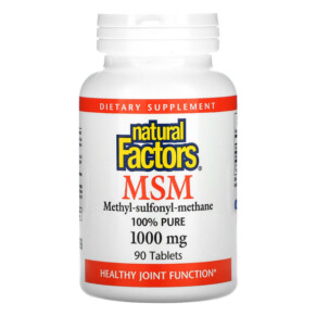 Natural Factors MSM 1.000 mg 90 Tablets 068958026909