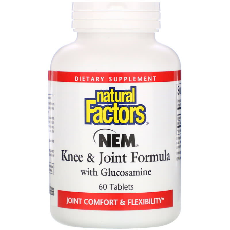 Natural Factors NEM Knee & Joint Formula with Glucosamine 60 Tablets 1 Natural Factors NEM Knee & Joint Formula with Glucosamine 60 Tablets 068958026855