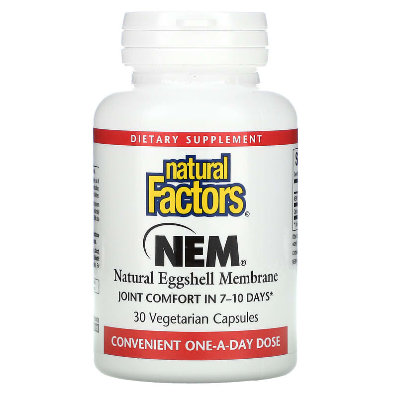 Natural Factors NEM Natural Eggshell Membrane 30 Vegetarian Capsules 1 Natural Factors NEM Natural Eggshell Membrane 30 Vegetarian Capsules 068958026923