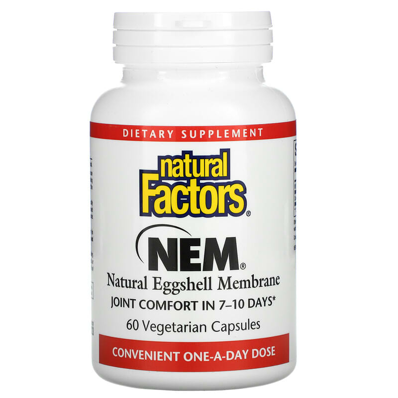 Natural Factors NEM Natural Eggshell Membrane 60 Vegetarian Capsules 1 Natural Factors NEM Natural Eggshell Membrane 60 Vegetarian Capsules 068958026930
