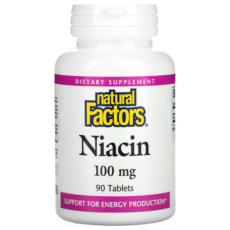 Natural Factors Niacin 100 mg 90 viên 1 Natural Factors Niacin 100 mg 90 Tablets 068958012209