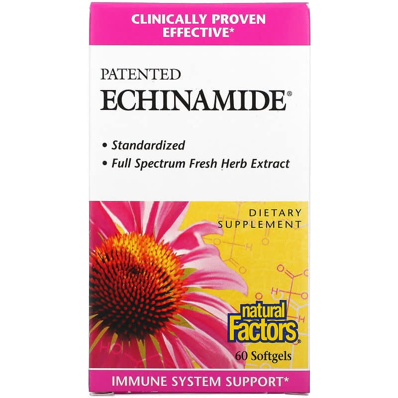 Natural Factors Patented Echinamide 60 Softgels 1 Natural Factors Patented Echinamide 60 Softgels 068958045238