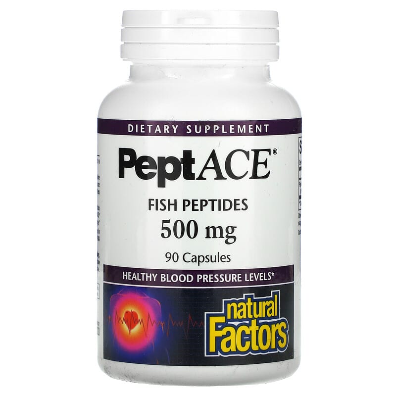 Natural Factors PeptACE Fish Peptides 500 mg 90 viên 1 Natural Factors PeptACE Fish Peptides 500 mg 90 Capsules 068958020853