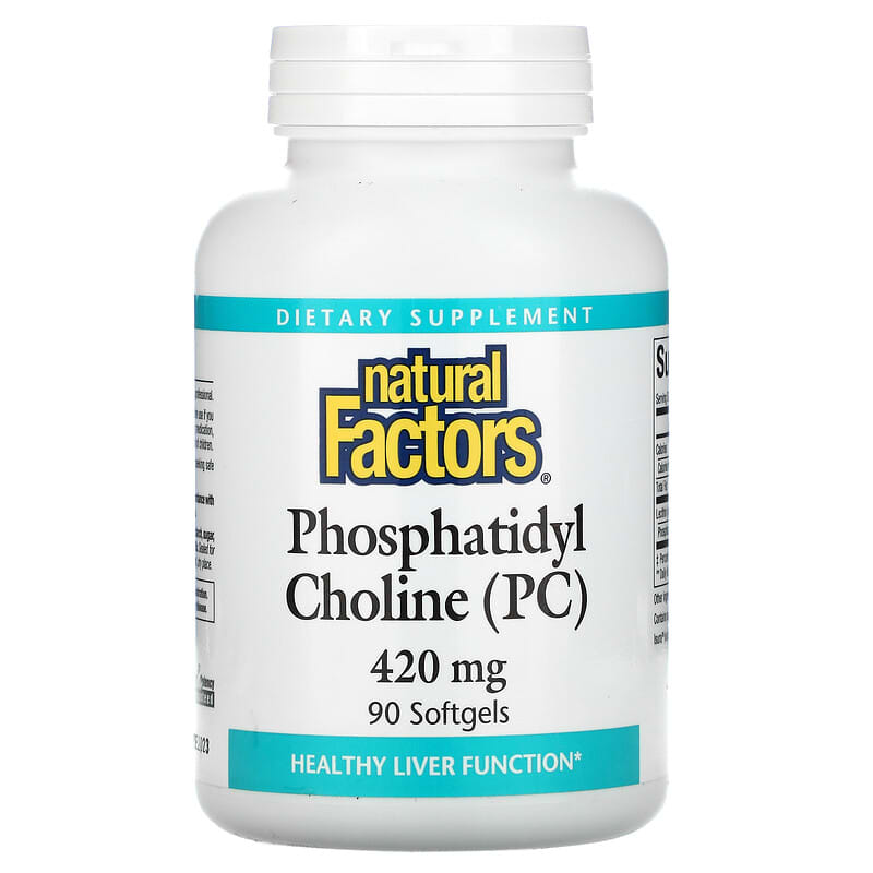 Natural Factors Phosphatidyl Choline (PC) 420 mg 90 Softgels 1 Natural Factors Phosphatidyl Choline (PC) 420 mg 90 Softgels 068958026053