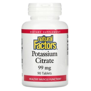 Natural Factors Potassium Citrate 99 mg 90 Tablets 068958016603