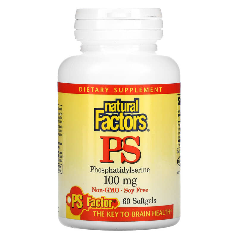 Natural Factors PS Phosphatidylserine 100 mg 60 Softgels 1 Natural Factors PS Phosphatidylserine 100 mg 60 Softgels 068958026169