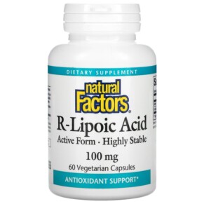 Natural Factors R-Lipoic Acid 100 mg 60 Vegetarian Capsules 068958020945