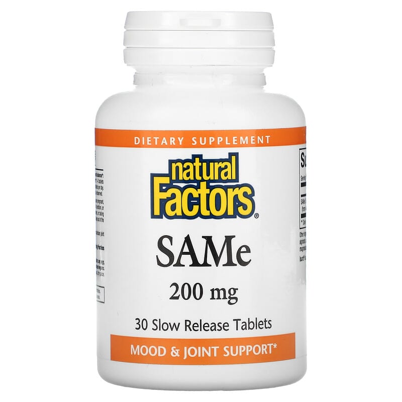 Natural Factors SAMe (Disulfate Tosylate) 200 mg 30 Slow Release Tablets 1 Natural Factors SAMe (Disulfate Tosylate) 200 mg 30 Slow Release Tablets 068958027074