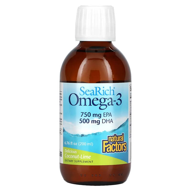 Natural Factors SeaRich Omega-3 Delicious Coconut-Lime 6.76 oz (200 ml) 1 Natural Factors SeaRich Omega-3 Coconut-Lime 6.76 fl oz (200 ml) 068958357416