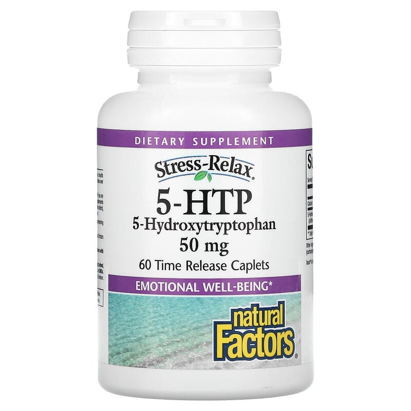Natural Factors 5-HTP 50 mg 60 Time Release Caplets 1 Natural Factors Stress-Relax 5-HTP 50 mg 60 Time Release Caplets 068958028262