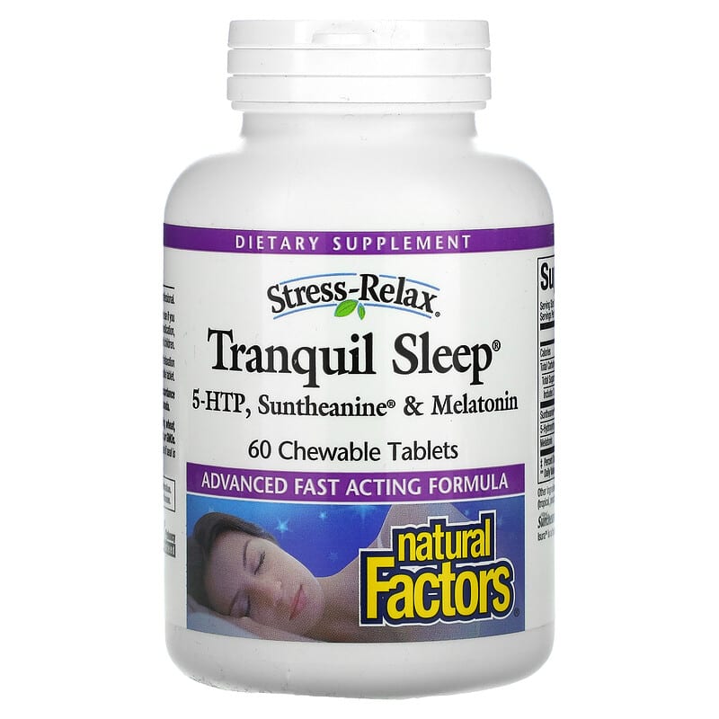 Natural Factors Stress-Relax Tranquil Sleep 60 viên nhai 1 Natural Factors Stress-Relax Tranquil Sleep 60 Chewable Tablets 068958028316