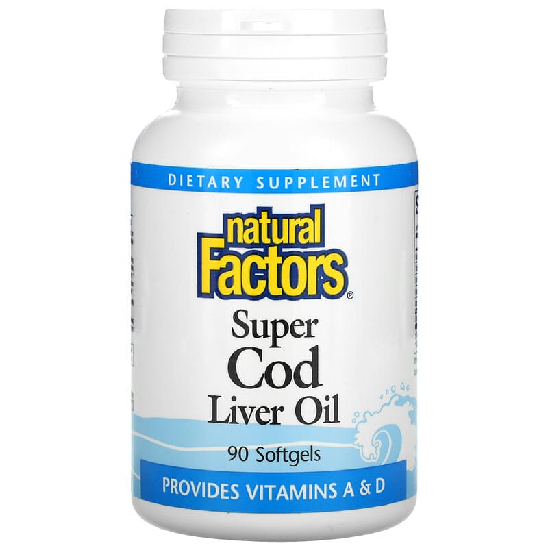 Natural Factors Super Cod Liver Oil 90 Softgels 1 Natural Factors Super Cod Liver Oil 90 Softgels 068958010205