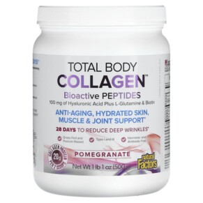 Natural Factors Total Body Collagen Bioactive Peptides Pomegranate 100 mg 1 lb 1 oz (500 g) 068958026350
