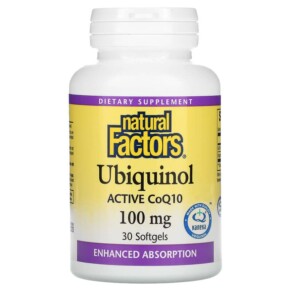 Natural Factors Ubiquinol Active CoQ10 100 mg 30 Softgels 068958207278