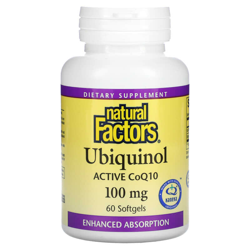 Natural Factors Ubiquinol Active CoQ10 100 mg 60 Softgels 1 Natural Factors Ubiquinol Active CoQ10 100 mg 60 Softgels 068958207261