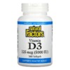 Natural Factors Vitamin D3 125 mcg (5,000 IU) 360 Softgels 2 Natural Factors Vitamin D3 125 mcg (5.000 IU) 360 Softgels 068958010625
