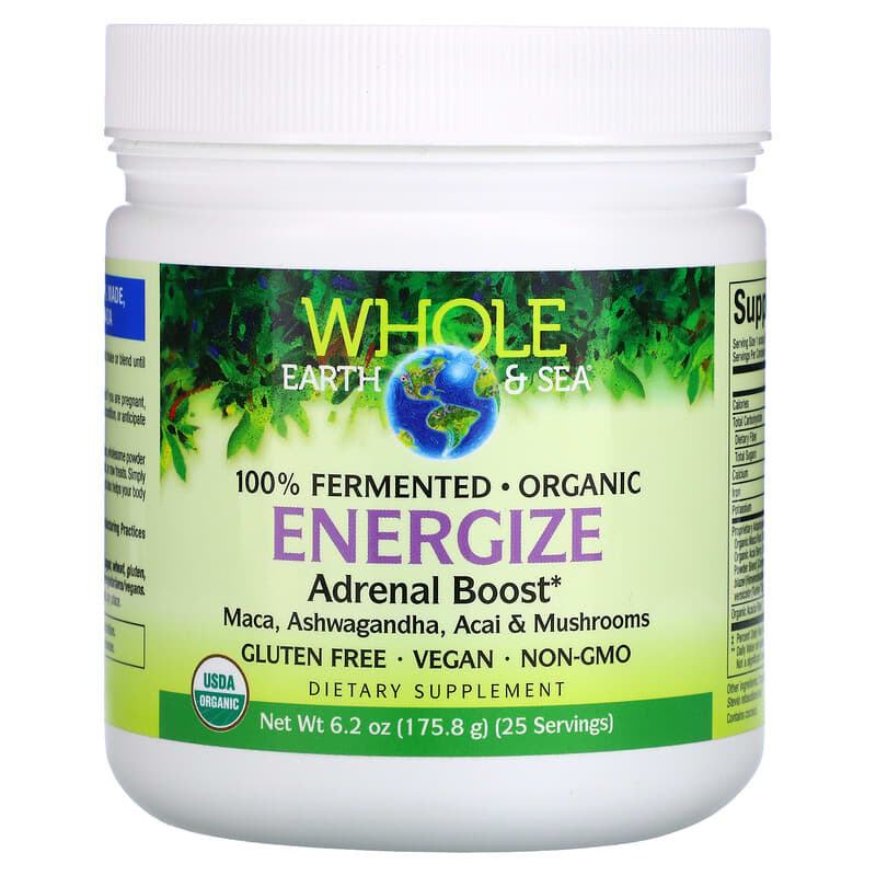 Natural Factors Whole Earth & Sea Energize Adrenal Boost 6.2 oz (175.8 g) 1 Natural Factors Whole Earth & Sea Energize Adrenal Boost 6.2 oz (175.8 g) 068958355542