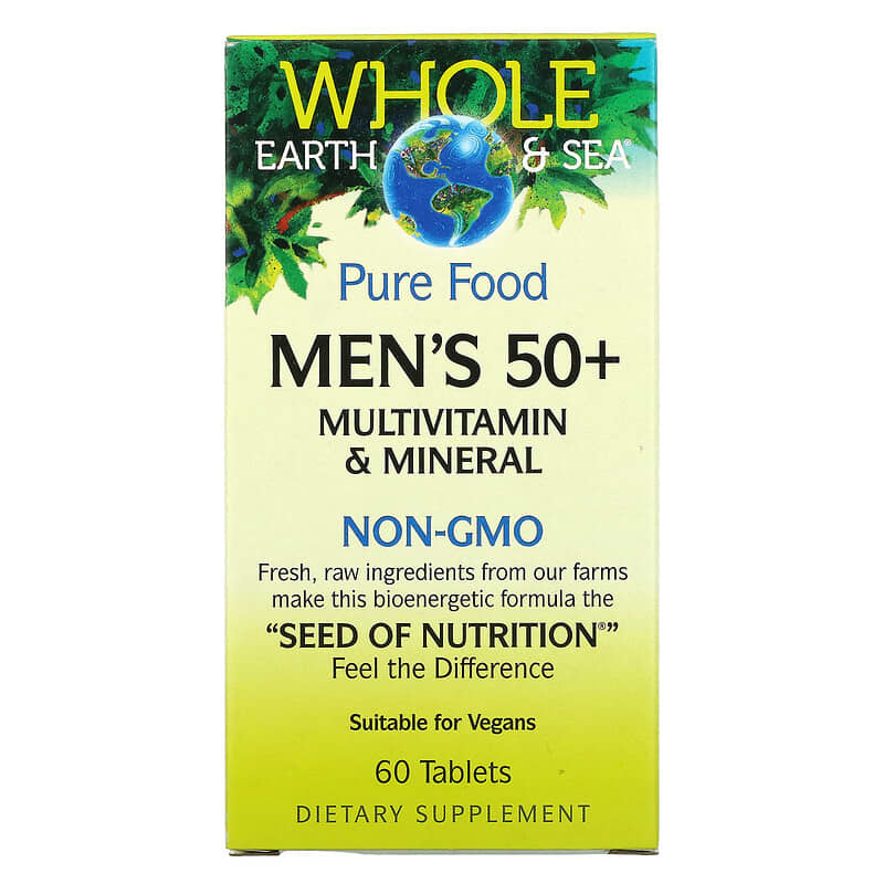 Natural Factors Whole Earth & Sea Men's 50+ Multivitamin & Mineral 60 viên 1 Natural Factors Whole Earth & Sea Men's 50+ Multivitamin & Mineral 60 Tablets 068958355030
