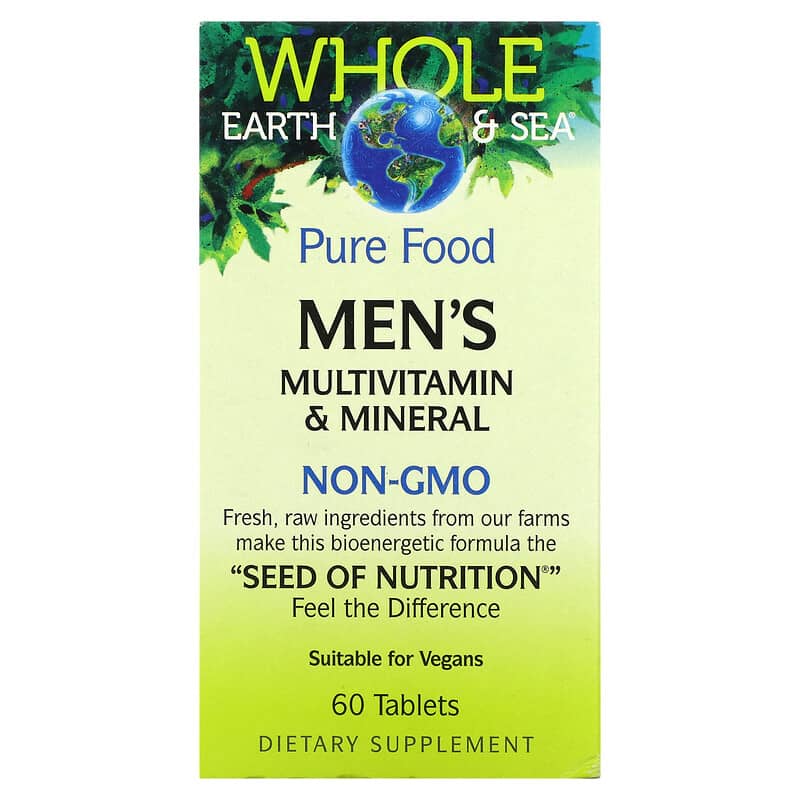 Natural Factors Whole Earth & Sea Men's Multivitamin & Mineral 60 viên 1 Natural Factors Whole Earth & Sea Men's Multivitamin & Mineral 60 Tablets 068958355047