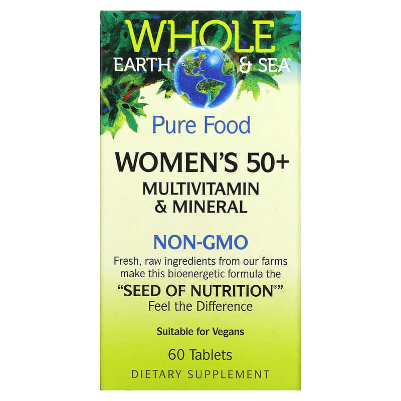 Natural Factors Whole Earth & Sea Women's 50+ Multivitamin & Mineral 60 viên 1 Natural Factors Whole Earth & Sea Women's 50+ Multivitamin & Mineral 60 Tablets 068958355016