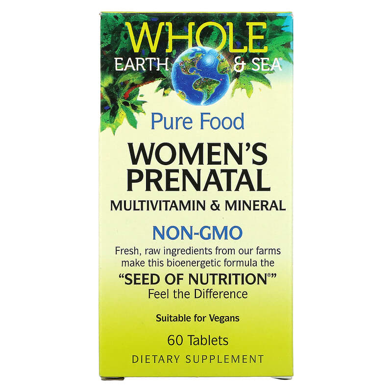 Natural Factors Whole Earth & Sea Women's Prenatal Multivitamin & Mineral 60 Tablets 1 Natural Factors Whole Earth & Sea Women's Prenatal Multivitamin & Mineral 60 Tablets 068958355177