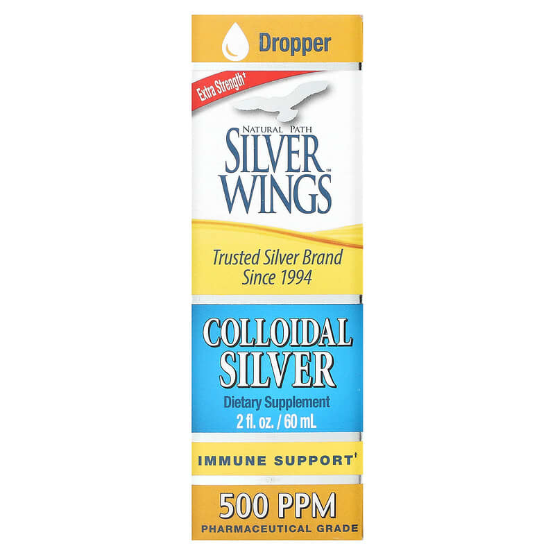 Natural Path Silver Wings Colloidal Silver 500 PPM 2 oz (60 ml) 1 Natural Path Silver Wings Colloidal Silver 500 PPM 2 fl oz (60 ml) 613405510557
