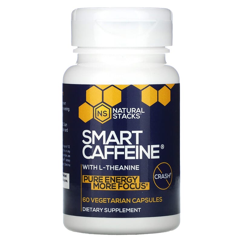 Natural Stacks Smart Caffeine With L-Theanine 60 Vegetarian Capsules 1 Natural Stacks Smart Caffeine With L-Theanine 60 Vegetarian Capsules 798295452535