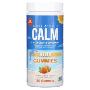 Natural Vitality CALM Kids Gummies Sweet Citrus 120 Gummies 183405043817
