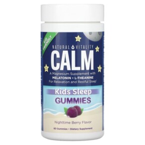 Natural Vitality CALM Kids Sleep Gummies Nighttime Berry 60 Gummies 183405043824