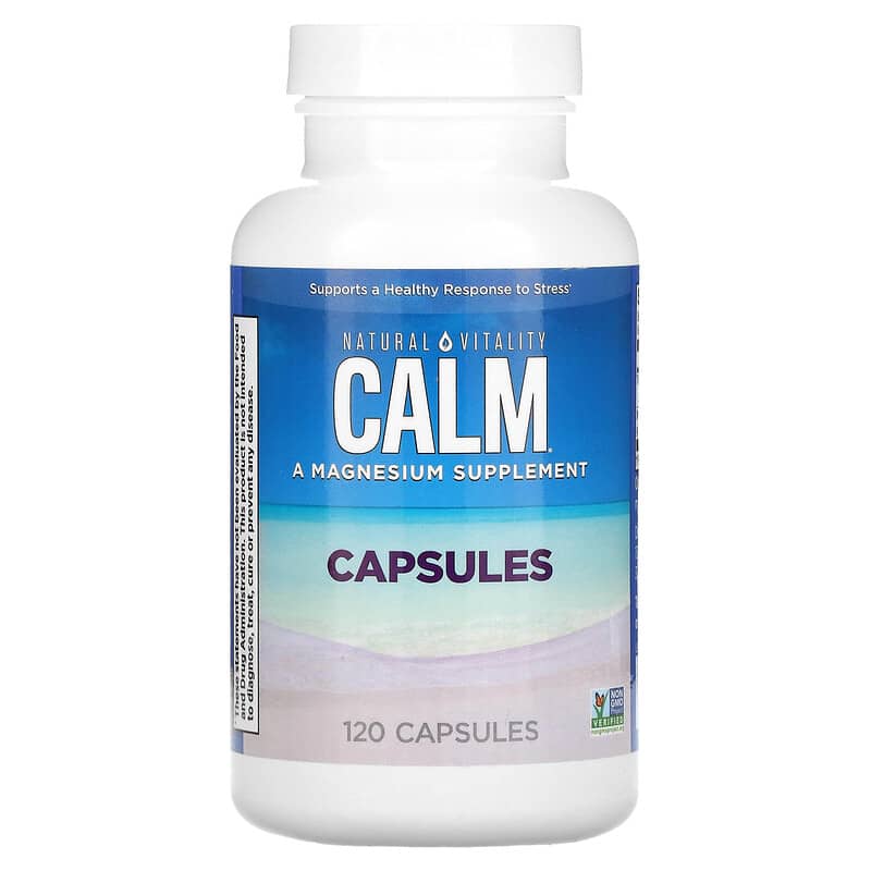 Natural Vitality CALM Magnesium 120 Capsules 1 Natural Vitality CALM Magnesium 120 Capsules 183405043992