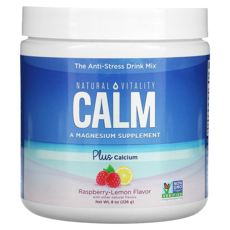 Natural Vitality CALM Plus Calcium The Anti-Stress Drink Mix Raspberry-Lemon 8 oz (226 g) 1 Natural Vitality CALM Plus Calcium The Anti-Stress Drink Mix Raspberry-Lemon 8 oz (226 g) 183405043558