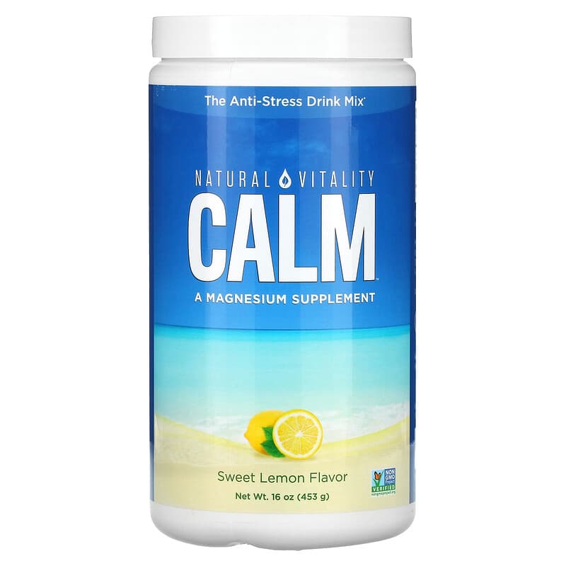 Natural Vitality CALM The Anti-Stress Drink Mix Sweet Lemon Flavor 16 oz (453 g) 1 Natural Vitality CALM The Anti-Stress Drink Mix Sweet Lemon 16 oz (453 g) 183405000148