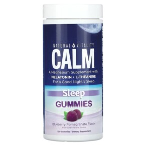 Natural Vitality Natural Vitality Calm Sleep Blueberry Pomegranate 120 Gummies 183405043459