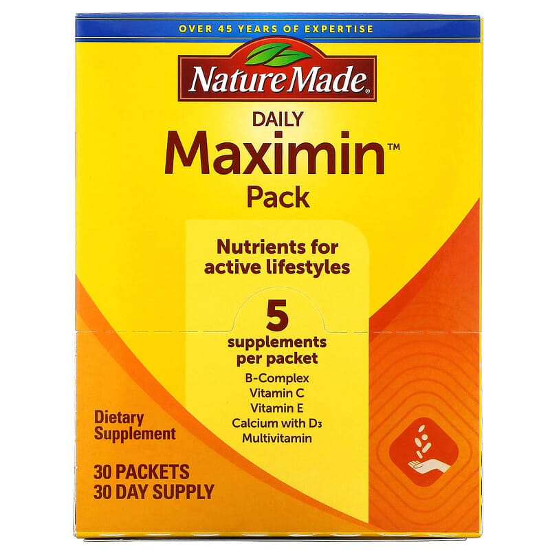 Nature Made Daily Maximin Pack 30 Packets 1 Nature Made Daily Maximin Pack 30 Packets 031604010300