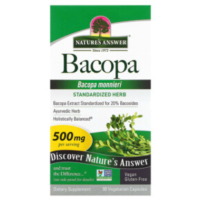 Nature's Answer Bacopa 500 mg 90 Vegetarian Capsules 083000163609
