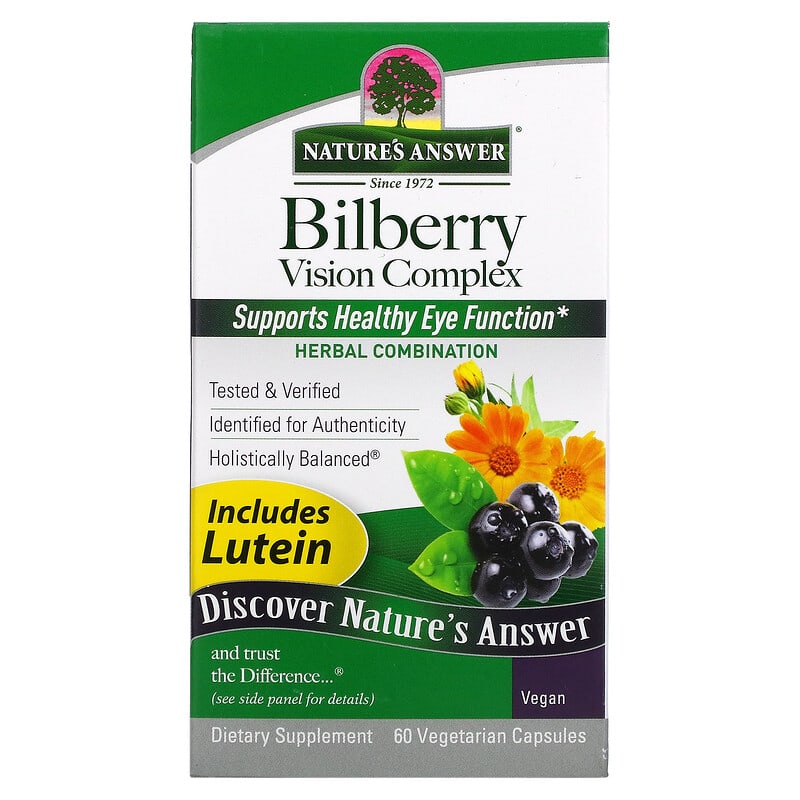 Nature's Answer Bilberry Vision Complex 60 Vegetarian Capsules 1 Nature's Answer Bilberry Vision Complex 60 Vegetarian Capsules 083000160110